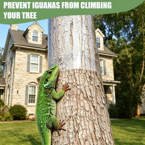 15in x 9.8ft Smooth Squirrel Baffle for Bird Feeder Poles,Bird Feeder Pole Guards,Squirrel Guard Protector with Strong Double-Sided Tape, Tree Trunk Pole Wrap for Prevention Climbing