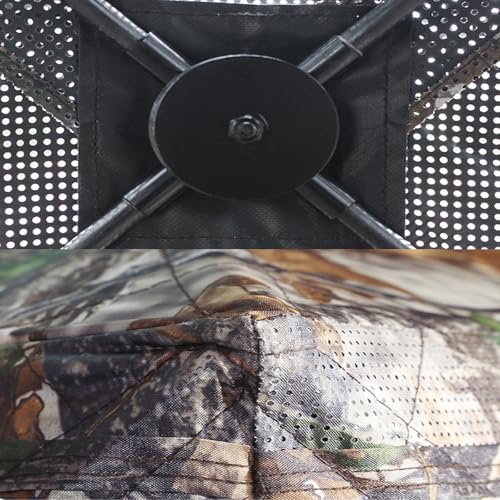 Camping Tent Hunting Blinds, 270° See Through Mesh with Silent Sliding Window, 2-3 Person Ground Deer Stand Pop Up Hub Turkey Deer Hunting Tent with Portable Bag - color: Camouflage 2