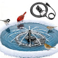 Upgrade Bird Bath Heater De-icer with Fountain Water Pump 200W Heated Bird Baths for Outdoors in Winter Thermostatically Controlled Upgrade 6ft Chew-Proof Cord for Garden Patio Backyard