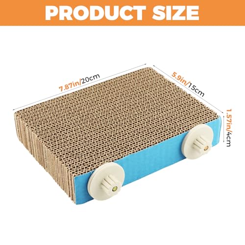 7.9 Inch Shreddable Bird Cardboard Platform, Foot Grinding and Chew Toy for Parrot Cages, Cage Mounted Paper Toys for Budgies, Lovebirds, Cockatiels & Conures, Supports Beak Health