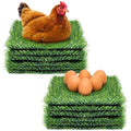 12 Pack Chicken Nesting Pads for Chicken Coop, 12”x12” Nesting Box Pads Washable Reusable Artificial Grass Carpet Synthetic Turf Mat for Hen Laying Eggs, Garden Lawn