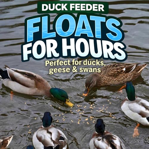 Duck Feeder Floating Duck Food Pellets for Ponds & Parks | Safe Feed for Ducks, Geese & Swans | Floats for Hours | with Niacin | Ditch the Bread, Feed the Revolution (5 lb)