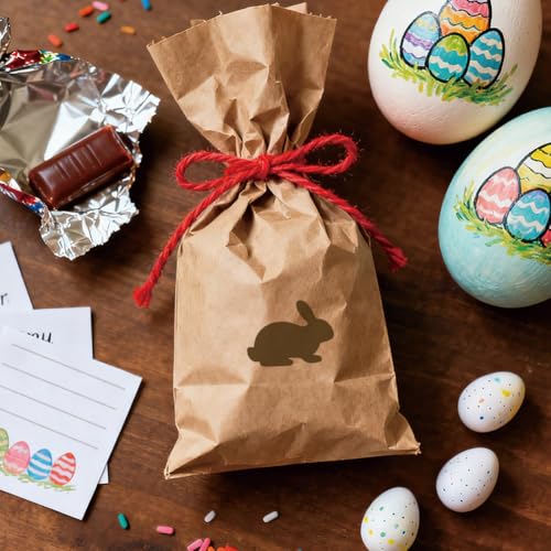 AHANDMAKER 5 Styles Egg Stamps, Rabbit Silhouette Pattern Mini Wooden Rubber Stamp Unique Easter Themed Egg Drawing Stamps for Eggs Famers and Chicken Owners Scrapbooking Card Making(No Ink Include) - style: Rabbit Silhouette