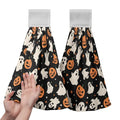 Halloween Ghost Pumpkin Hanging Kitchen Towels Set of 2 Spooky Scary Hand Towels with Hanging Loop Seasonal Holiday Oven Stove Dish Washcloths Soft Absorbent Bath Tie Towel - color: Halloween Ghost Pumpkin