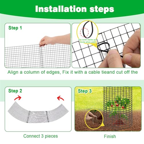 10 Pcs 11.8"x 11.8"/11.8"x 19.6" Available Chicken Wire Cloches for Plants, Plant Protector from Animal, Garden Covers Netting Iron Wire Mesh to Protect Plants Vegetables from Rabbit Squirrel Chicken - size: 11.8"D x 19.6"H