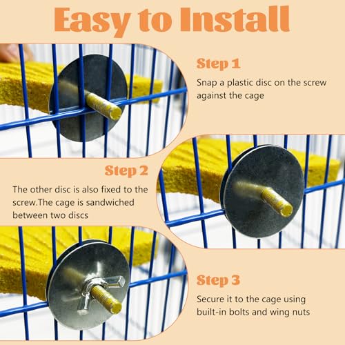 3 Pcs Parrot Perch Resin Bird Beak Grinding Stone Leaf Shape Perch Stand Foot Clawing Trimmer Bird Cage Accessories for Cockatiels Conures Budgies Lovebirds (Yellow) - color: Yellow, size: Ginkgo leaves