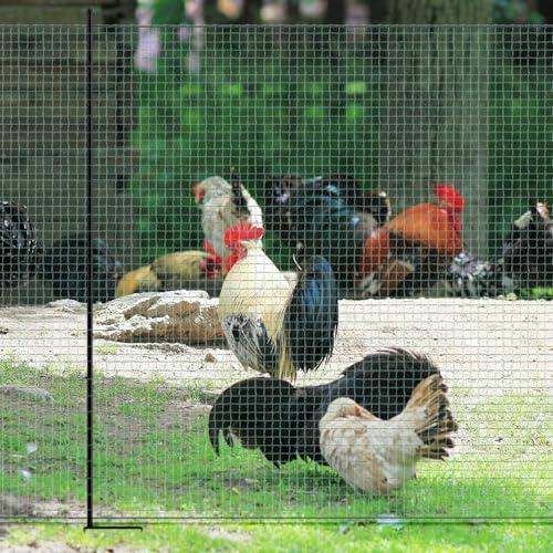 Non Electric Fence Netting, 40in x 100ft Movable Livestock Nets | Portable Chicken Mesh for Ducks, Goats, Sheep, Dog, Reusable Nylon Animal Barrier Fencing for Backyards, Farms Ranches - size: 40in x 100ft(Nylon)