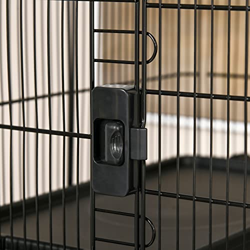 PawHut 59.5" Small Animal Cage with Wheels, 6-Level Portable Bunny Cage, Chinchilla Ferret Cage with Removable Tray, Platform and Ramp | Portable Chinchilla Ferret Cage, Platform, Ramp - size: 53.5"L x 18.0"W x 28.8"H