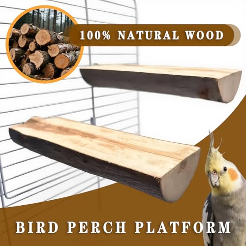 5Pcs Natural Wooden Bird Perch Set – Parrot Perch Toys, Bird Cage Perches, Cage Accessories for Budgies, Cockatiels, Lovebirds, Finches, and Other Small to Medium Birds - size: 5PCS-A