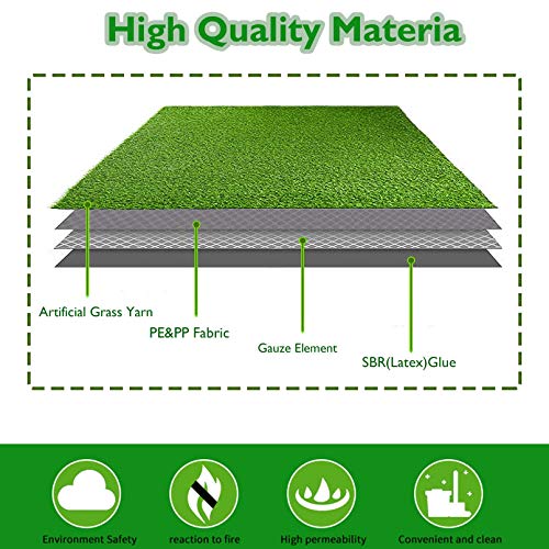PINVNBY 4 Pcs Chicken Nesting Box Pads,12"x12" Washable Artificial Grass Rug Carpet Fake Grass Synthetic Turf Mat for Chicken Coop Pet Garden Lawn Indoor Outdoor - size: 【Green|4 PCS】