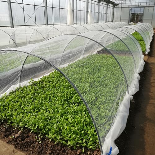 2 Pcs Garden Netting Set Trellis Netting Heavy Duty Polyester 5 x 30ft and Garden Cover Mosquito Bird Mesh 10 x 33ft for Vegetables Fruits Protection, Climbing Plants Grow