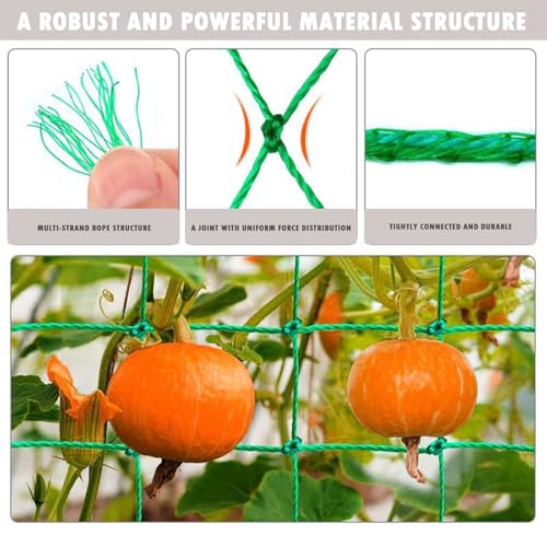 Trellis Netting for Climbing Plants - Heavy Duty Garden Trellis Netting for Cucumber, Vine, Fruits & Vegetables Tomato Plants Trellis Net, Climbing Vining Plants (1 Pack 7 x 10Ft)