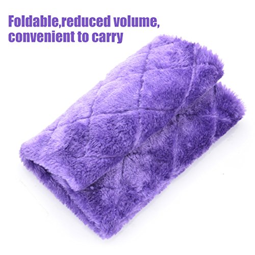 MOACC Winter Warm Bird Nest House Shed Hut Hanging Hammock Finch Cage Plush Fluffy Birds Hut Hideaway for Hamster Parrot Macaw Budgies Eclectus Parakeet Cockatiels Cockatoo Lovebird (M, Purple) - color: Purple, size: M