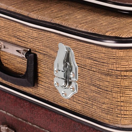 Geesatis 8 Pcs Metal Box Hasp Lock Toggle Latch Catch Decorative Hasp BoxLatch Hasps for Jewelry Wooden Case Boxes, with Mounting Screws, Silver - style: A-Silver