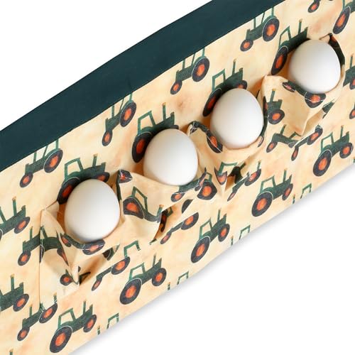 Plum Hill Chicken Egg Collecting Apron - Egg Gathering Aprons for Toddlers and Little Kids - Child Egg Apron for Fresh Eggs - color: Green