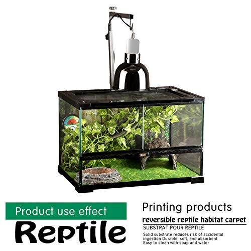 Reptile Carpet, 36 * 18in Pet Terrarium Liner,Reptiles Cage Mat/Substrate for Snakes, Chameleons, Geckos ands Kitchen Use(2sheets) with Tweezers Feeding Tongs - size: new-40Gallon(36*18in)