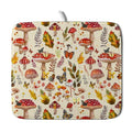 Forest Mushroom Dish Drying Mats Wild Plant Butterfly Kitchen Sink Rack Mats 16 X 18 Inch - color: Wild Plant - Multi, size: 18" x 16"