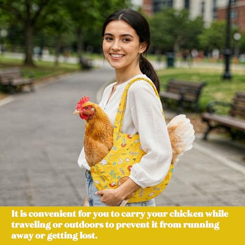 1 Pack Chicken Holder Bag Chicken Carrier Sling Supplies with Handle Catching Hand Bag Canvas Chicken Sling for Farm Rooster Hen Poultry Transport Traveling