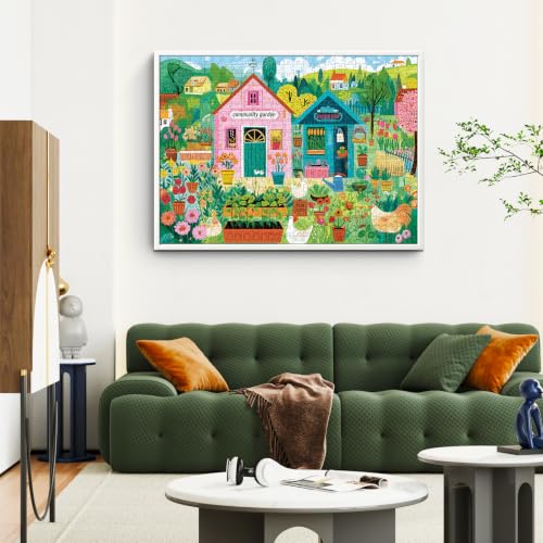 500 Piece Puzzles for Adults,Garden House Floral Countryside Jigsaw Puzzle | Cottage Floral Country with Chickens Puzzles,Challenging Game for Adults Teens Seniors Family Game Night Gift,20.5x15 in - color: Chicks