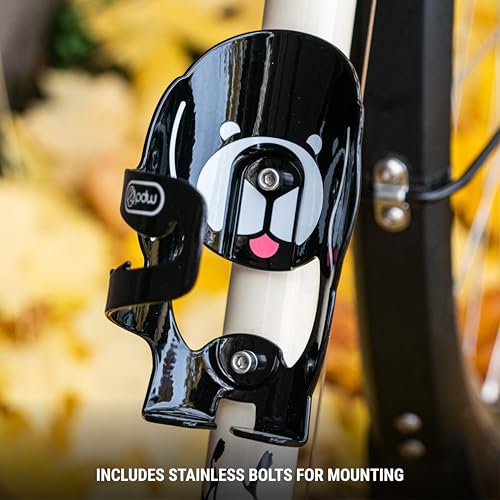 Portland Design Works Water Bottle Cage - Lightweight Water Bottle Holder for Bikes, Very Good Dog Cage, White - style: Very Good Dog Cage - White