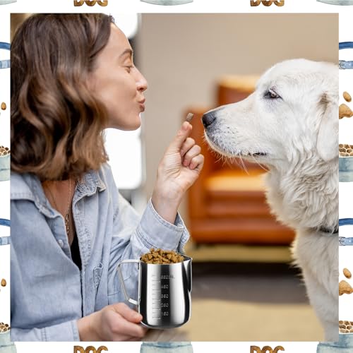 2.5 Cup Dog Food Scoop Stainless Steel Dog Food Measuring Cups Pet Food Scoop with Precision Scale for Dogs Cats - size: 2.5 CUP