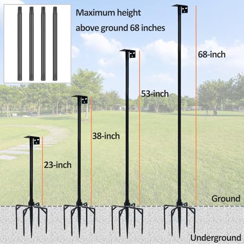 78 Inch Birds House Poles Mount Kit Pole Adjustable Heavy Duty Stand with Strong Base,Suitable for Various Types Bird House（NOT Included Bird House）
