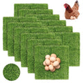 12 Pack Chicken Nesting Box Pads - 12"x12"x1" Washable Artificial Grass Liners for Chicken Coop, Laying Hens, Pet Garden (Indoor/Outdoor Use) (12)