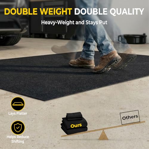 Oil Spill Mat - Garage Floor Mat, Absorbent Oil Pad, Premium Maintenance Mat, Waterproof, Contain Liquid, Protect Garage Surface from Spill & Stain, Reusable, Washable, Durable, Black, 29”x36” - size: 2'5" x 3' (Rectangular)