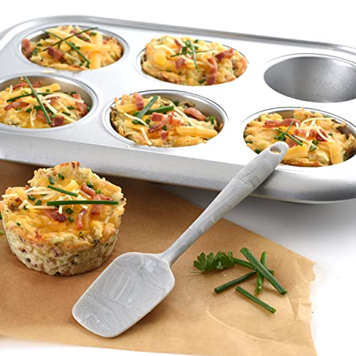Norpro Silicone Mini Spoonula, Marble, 8.25" x 1.88" x .5" - style: Mini Spoonula