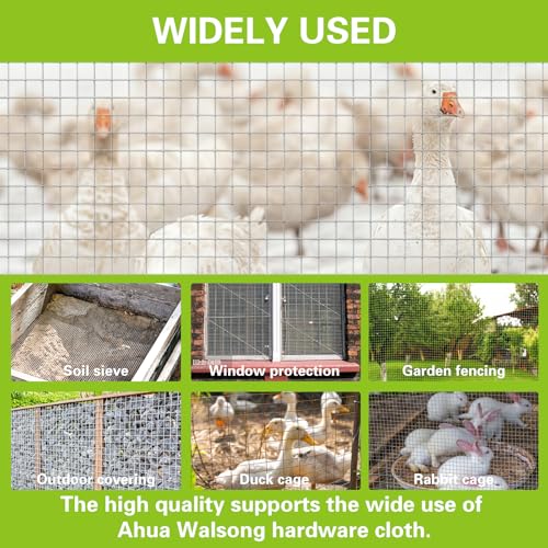 Hardware Cloth 16" x 20', 1/8" 27 Gauge Galvanized Wire Mesh Roll, Welded Metal Screen for Chicken Coops, Poultry Fencing, Animal Cages, Garden Barriers, DIY Craft Projects - size: 1/8" 27ga 16in x 20ft