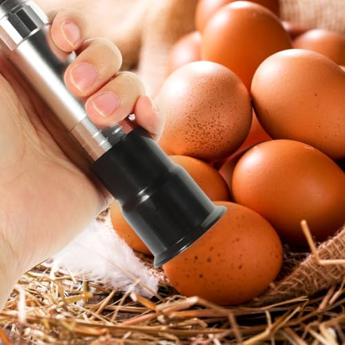 TEHAUX 2pcs Handheld Egg Candler Lamp for Poultry Incubation Equipment High-Brightness Lamp Beads and Aluminum Alloy Body Portable Egg Tester for Chicken Incubation