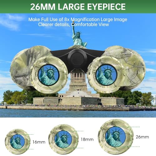 20x50 High Powered Binoculars for Adults, Waterproof Binoculars with Low Light Vision for Bird Watching Hunting Camping Travel Cruise Hiking Sports Stargazing, Unique Gifts for Men - color: Green Camouflage