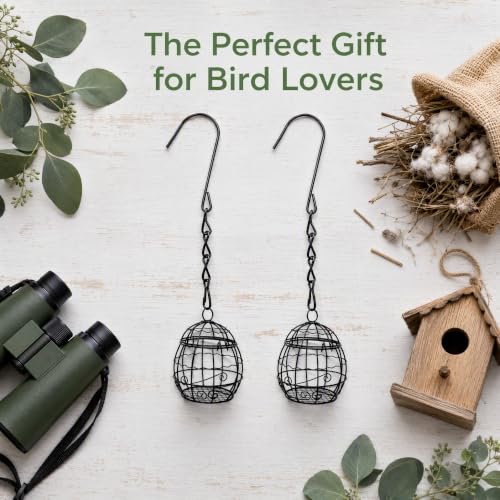 TJE Hummingbird Nest Material Holder, 2 Pack Hanging Cager