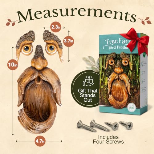 Tree Face, Tree Faces Outdoor, Tree Art, Tree Decorations Outdoor, Tree Faces, Tree Stump Decor, Face for Tree Trunk, Outdoor Tree Decorations, Tree face Decor, Tree Faces Decor Outdoor, Tree Eyes - style: Tree Face bird feeder 1
