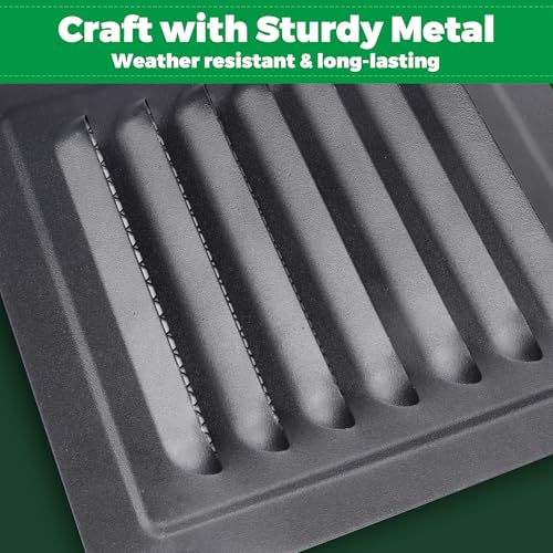 Forestchill Air Vent Louver for Chicken Coop, 6" x 6" Air Vent Grille with Built in Screen Mesh, Louvered Exhaust Grille for Chicken Coops Ventilation, Black