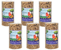 JCs Wildlife No Mess No Waste Fruit Blend Bird Seed Cylinder with Hole, Hull Free Wild Bird Food for Outside Feeders, Cardinals Woodpeckers Chickadees Nuthatches Wrens, Made in the USA, 2 lb Pack of 6 - size: 2 Pound (Pack of 6)