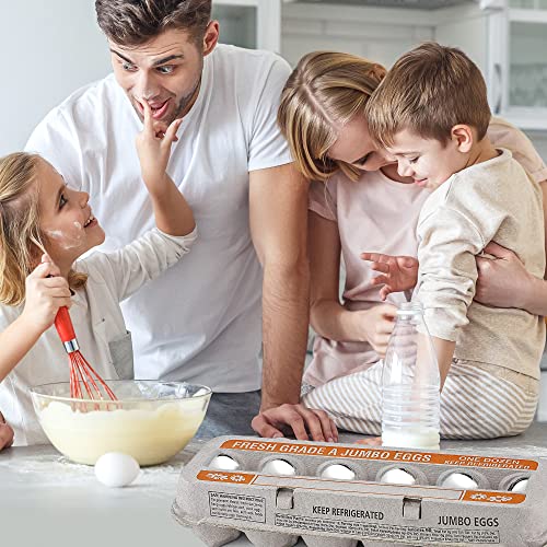 MT Products Natural Pulp Jumbo Egg Cartons 1 Dozen - Disposable Egg Storage Container (Pack of 15) - Made in the USA - size: Jumbo