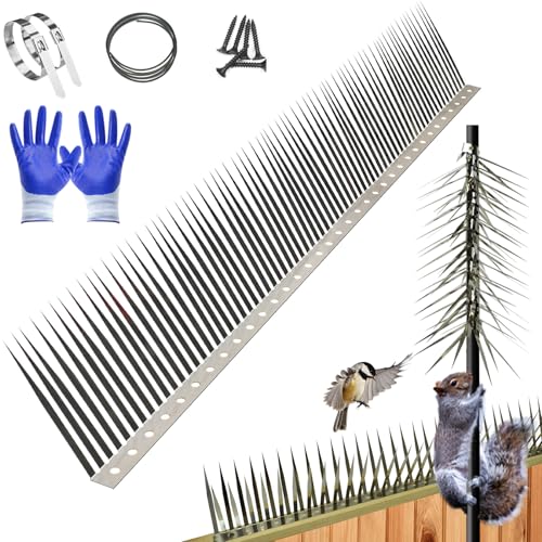 Bird Spikes, Outdoor Squirrel Spikes, Squirrel Baffles for Bird Feeder Poles, Avoid Climbing Garden Fences and Fruit Trees. (40 inches) - size: 40 inches