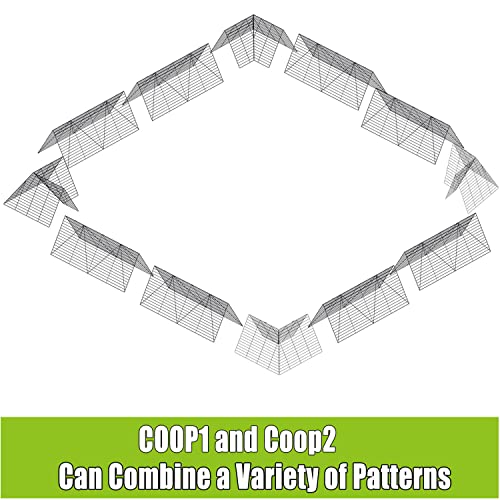 Foldable Expandable Chicken Tunnel for Outdoor Yard, Heavy Duty Poultry Run Tunnel, Predator Proof Enclosure Playpen for Chickens Rabbits Ducks