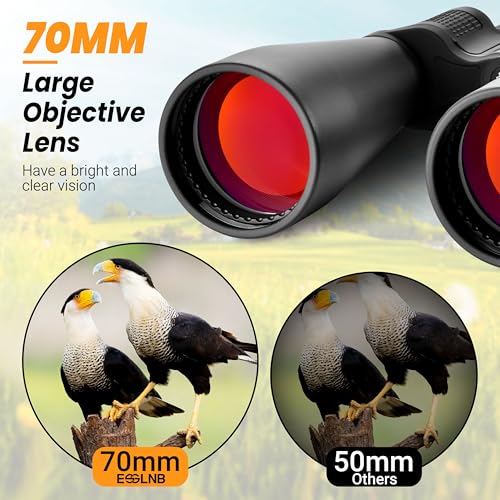 ESSLNB 25x70 Astronomy Binoculars Giant for Adults, Outdoor Waterproof Binoculars for Travel Stargazing Bird Watching Hunting with Built-in Tripod Adapter and Carrying Bag - size: Medium