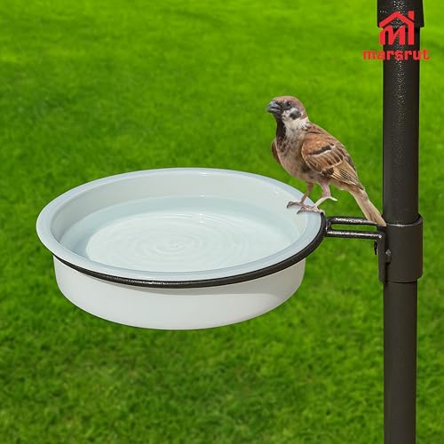 4pcs Plastic Round Bird Feeders Bowls, Water Dish Replacement Parts, 7.2 x 1.5in Seed/Bath Tray Station Platform Cups, Hanging Accessories for Feeding & Attracting Wild Oriole Goldfinch Hummingbird
