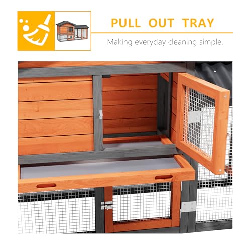 Wooden Duck Coop Outdoor,Temporary Quarantine & Isolation Coop Small Chicken Coop for 1-2 Chickens,Waterproof Hen House Poultry Quail Cage with PVC Roof, Ramp for Chicks or Bantam Breeds (Brown) - color: Brown