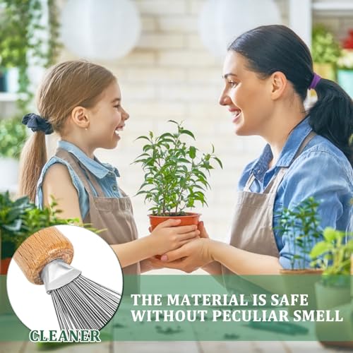 Kenzan Cleaning Rake for Ikebana Floral Arrangements Stainless Steel Tool for Easy Cleanup of Leaves and Debris Compact Design Comfortable Handle