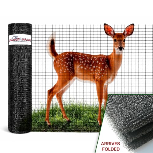OldMacDonald Deer and Animal Fence Barrier Netting (55gr/sq m.) 7.5' x 330' (2.3m x 100m) (mesh 19x19mm) - Folded for Shipping - size: 7.5' x 330' (2.3m x 100m) (mesh 19x19mm)