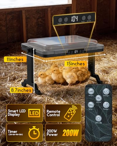Magicfly Brooder Box for Chicks Starter Kit with 15 x 11 Inch Heating Plate | Chicken Brooder Tent with Chicken Perch, Feeder & Waterer, Holds Up to 15 Chicks, Duck, Quail - color: Complete Starter Kit(Heating Plate Included)