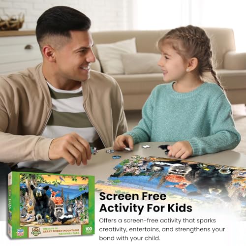 MasterPieces 100 Piece Jigsaw Puzzle for Kids - Mossy Oak The Young Pack - 14"x19" - style: The Young Pack