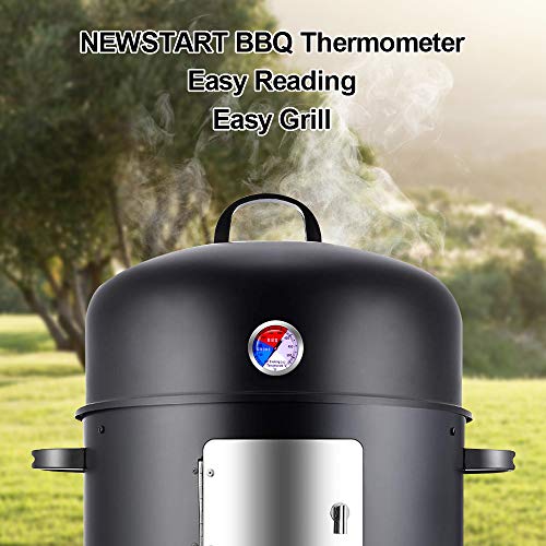 BBQ Thermometer Gauge - Charcoal Grill Pit Smoker Temp Gauge Grill Thermometer with Fahrenheit and Heat Indicator (2 Pack) - color: 2 Pack