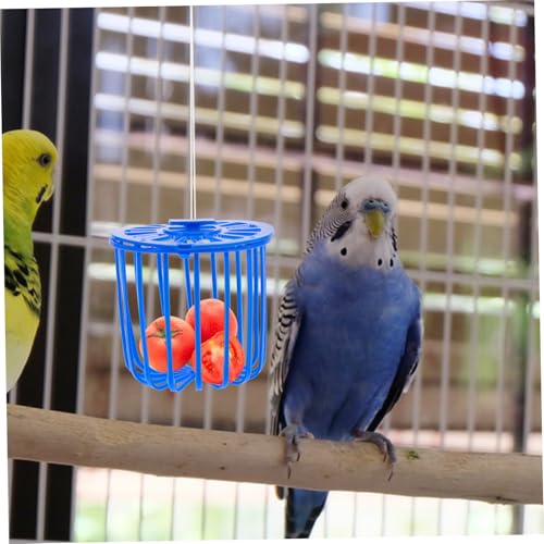 10pcs Lightweight Hanging Parrot Vegetable Feeder Basket for Bird Cages Clean Small Food Holder for Budgie Cockatiel Parakeet Wire Fruit Storage for Foraging and Feeding