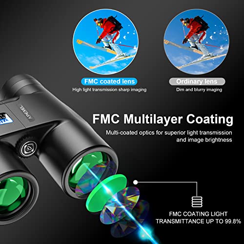 10x42 Focus-Free Binoculars,Professional High Powered HD Large View Focus-Free Binoculars,with BAK-9 Prism FMC Lens for Bird Watching Hunting Trave Watching Sport Events