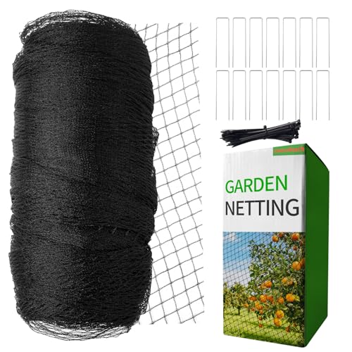 Garden Netting,7.5ft x 65ft Black Bird Netting Heavy Duty,Rabbit,Squirrels,Anti Birds,Larger Bees,Deer,Chicken,Cardinals，Animal Fencing for Fruit Tree & Vegetable Garden - size: 7.5ft x 65ft